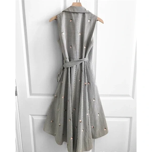 CALVIN KLEIN Women’s Whimsical Waterfall Wrap Midi Dress - Picture 6 of 15